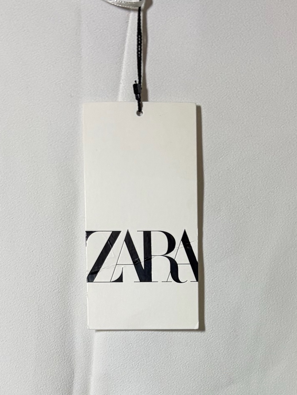 Zara White Asymmetric Cape Blouse - Picture 8 of 9